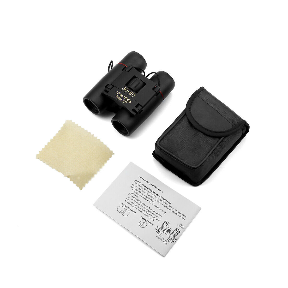 30x60 Folding Pocket Binoculars