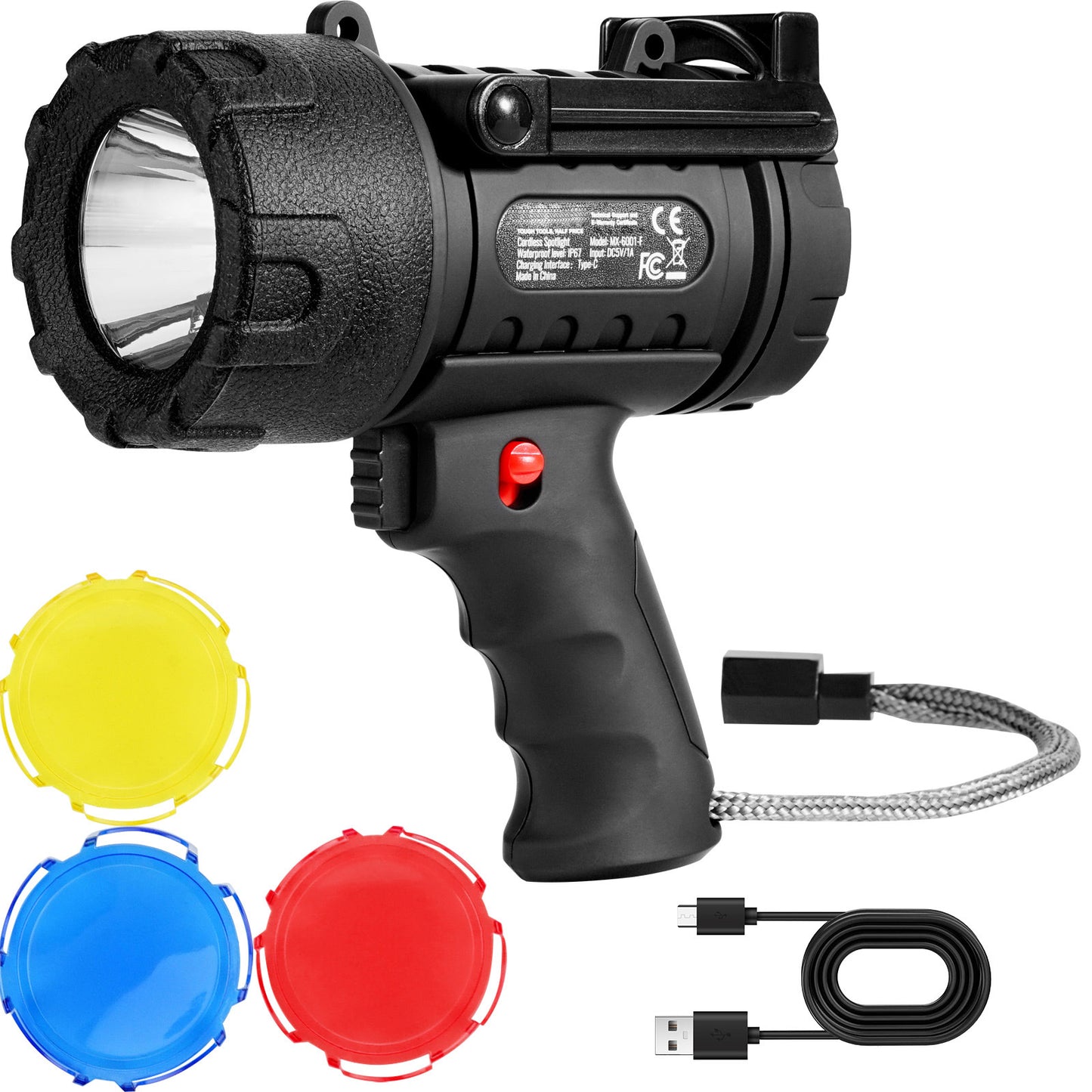 200,000LM Super Bright Rechargeable Flashlight