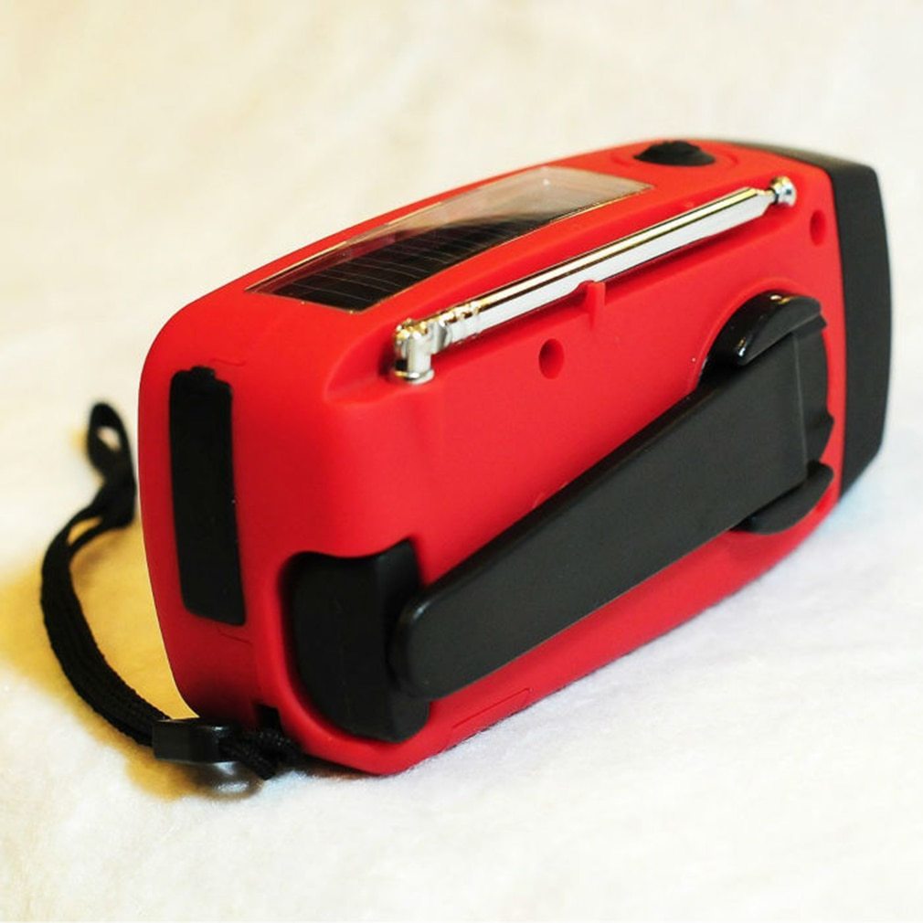 Solar Hand-Crank USB Charging Radio/Flashlight