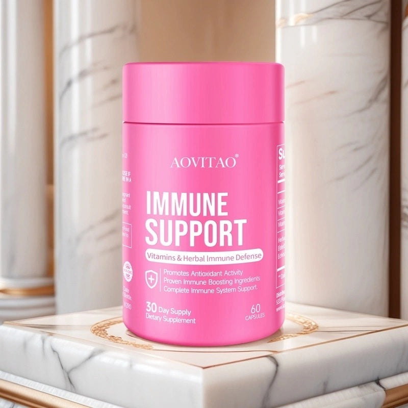 AOVITAO Immune Defense Herbal Mushroom Blend Vitamin Supplement