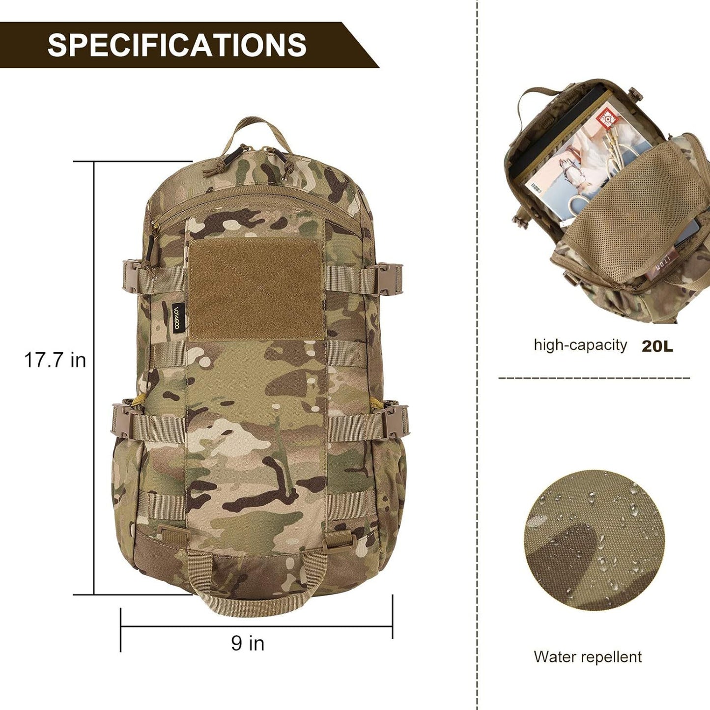 20L Military Tactical Rucksack