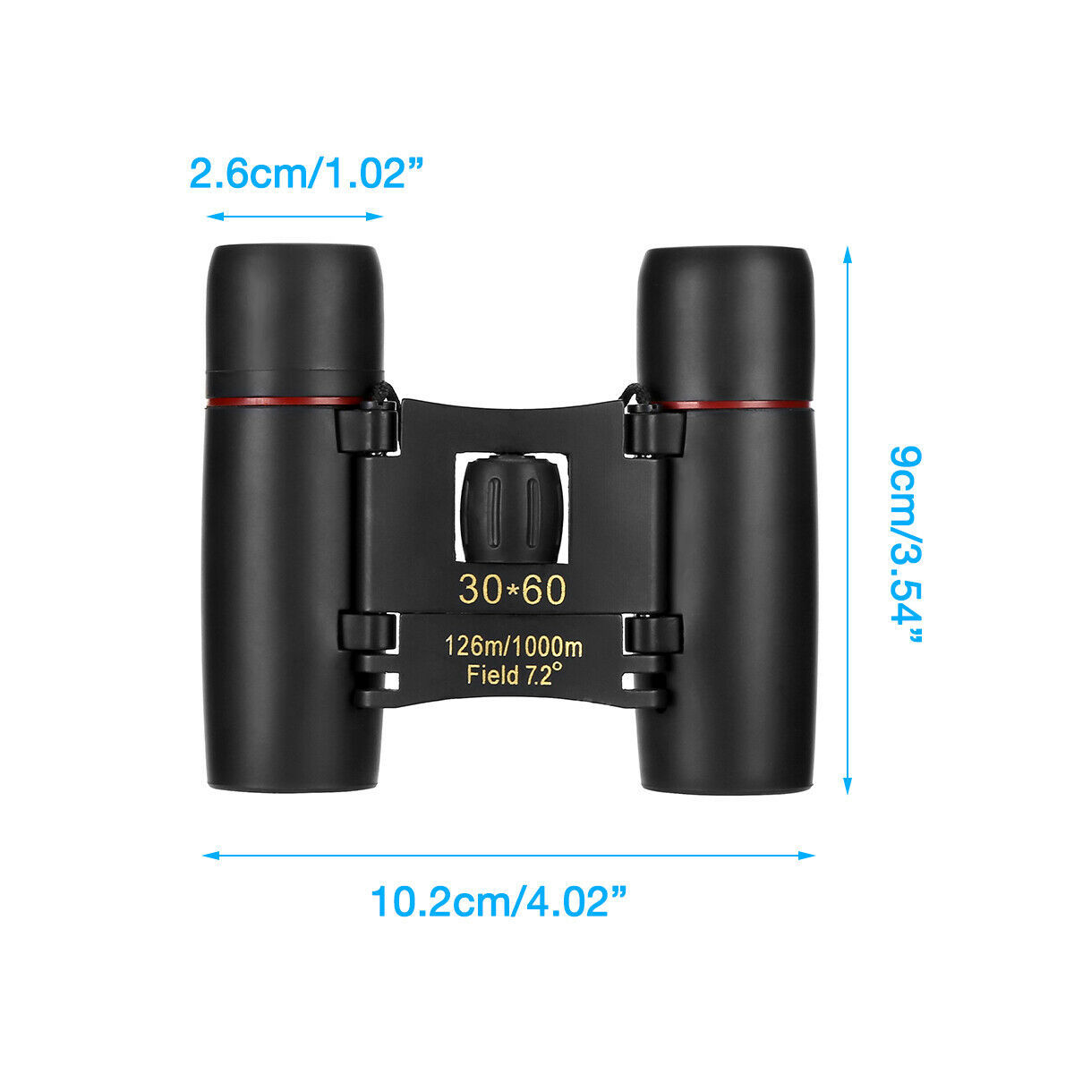 30x60 Folding Pocket Binoculars