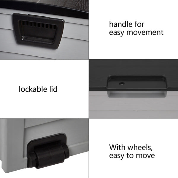 75gal 30lb Black Lid Plastic Storage Box