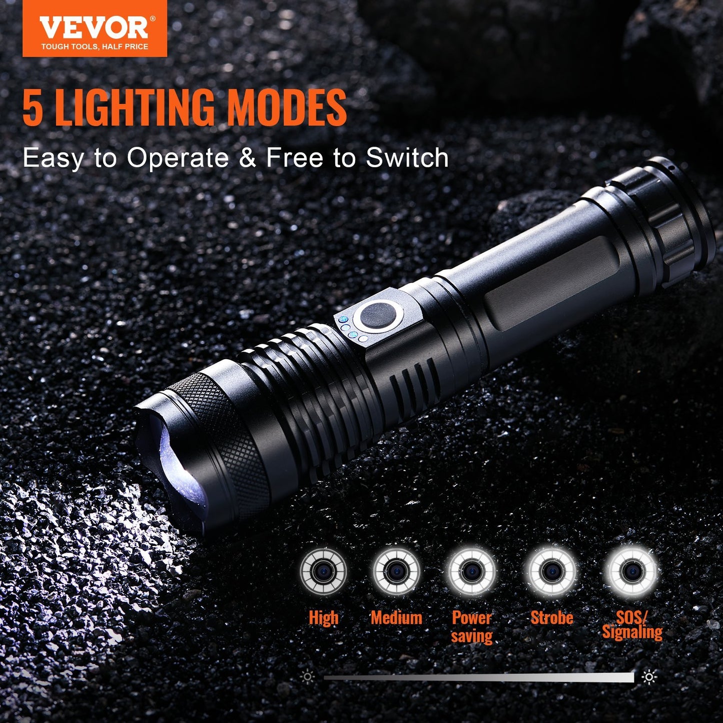 10000LM Rechargeable Pocket Flashlight