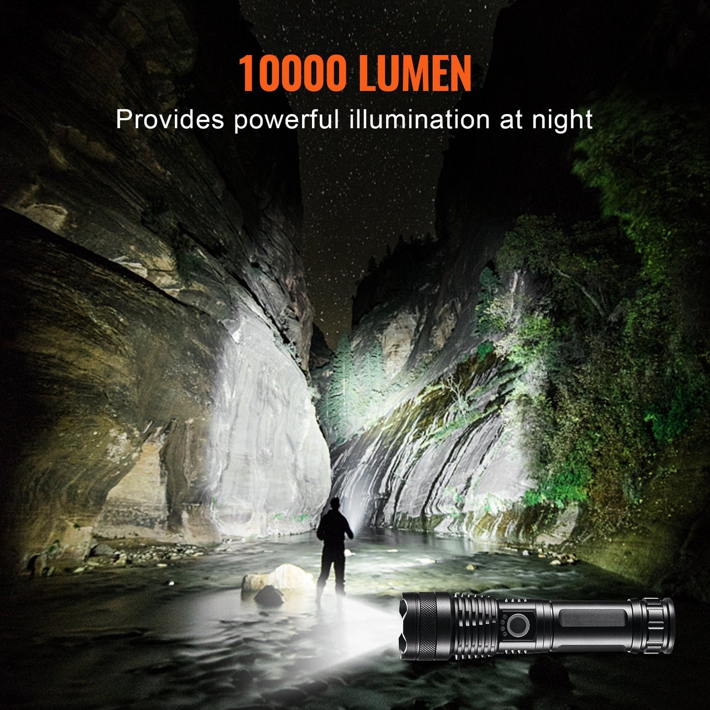 10000LM Rechargeable Pocket Flashlight