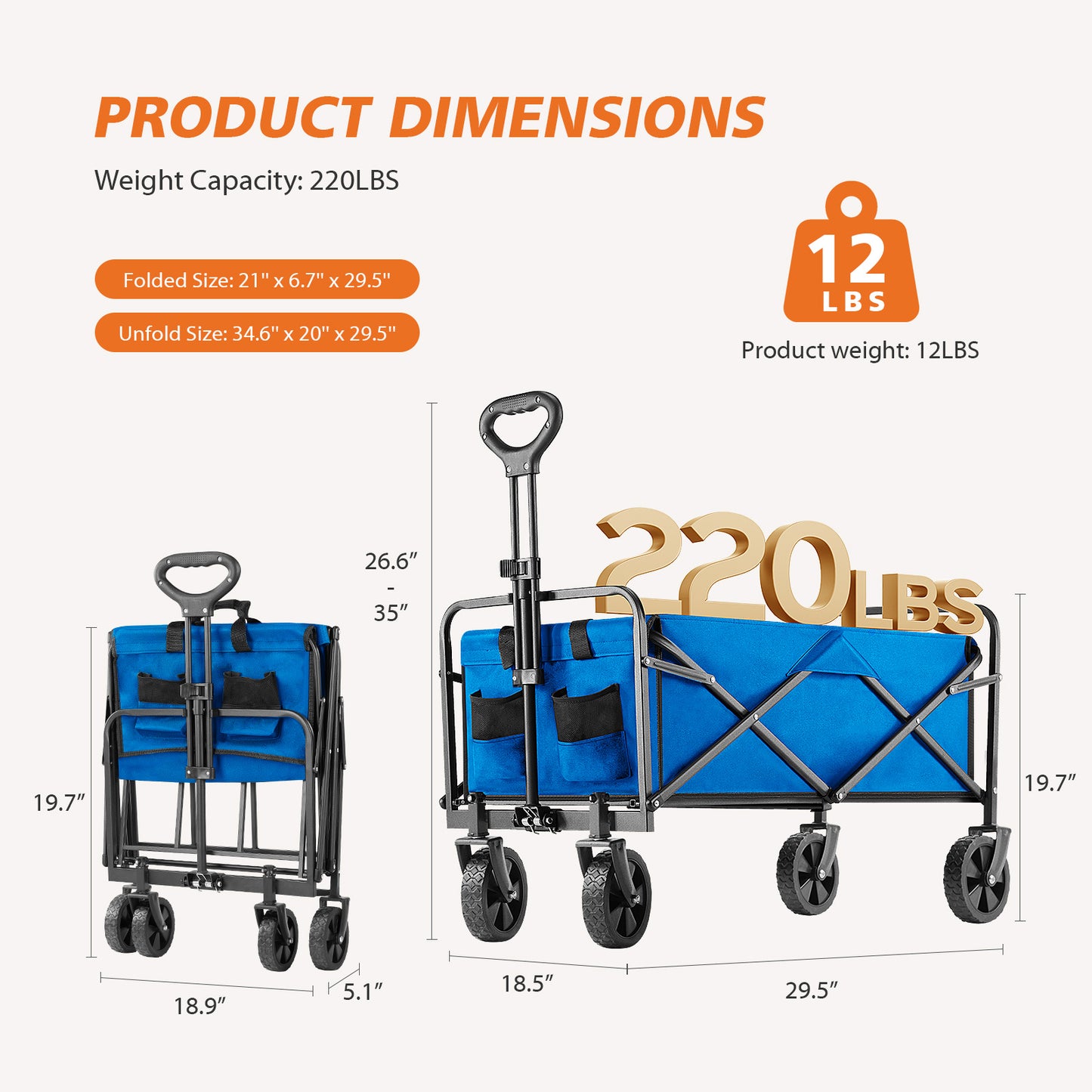Heavy-Duty Foldable Outdoor Cart