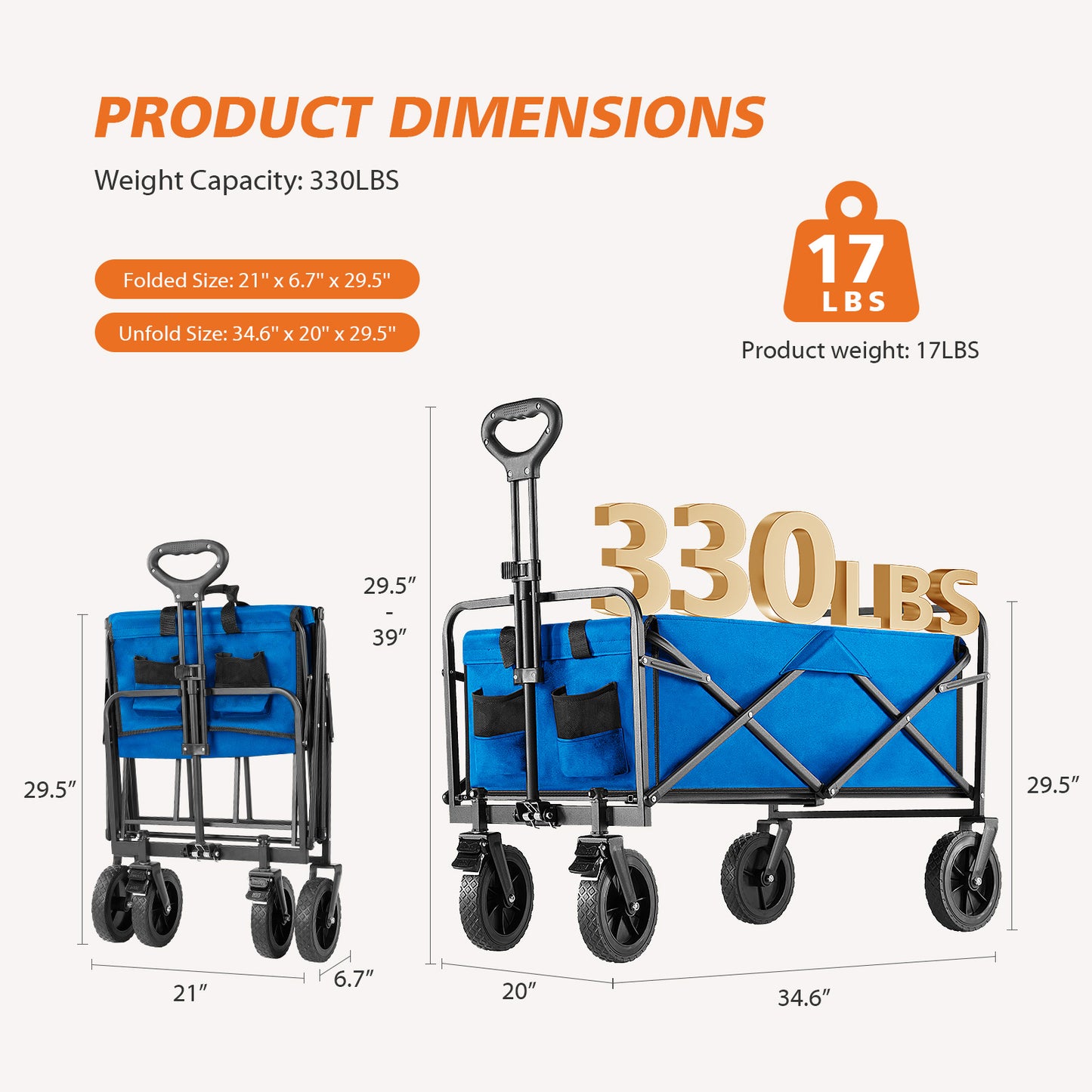 Heavy-Duty Foldable Outdoor Cart