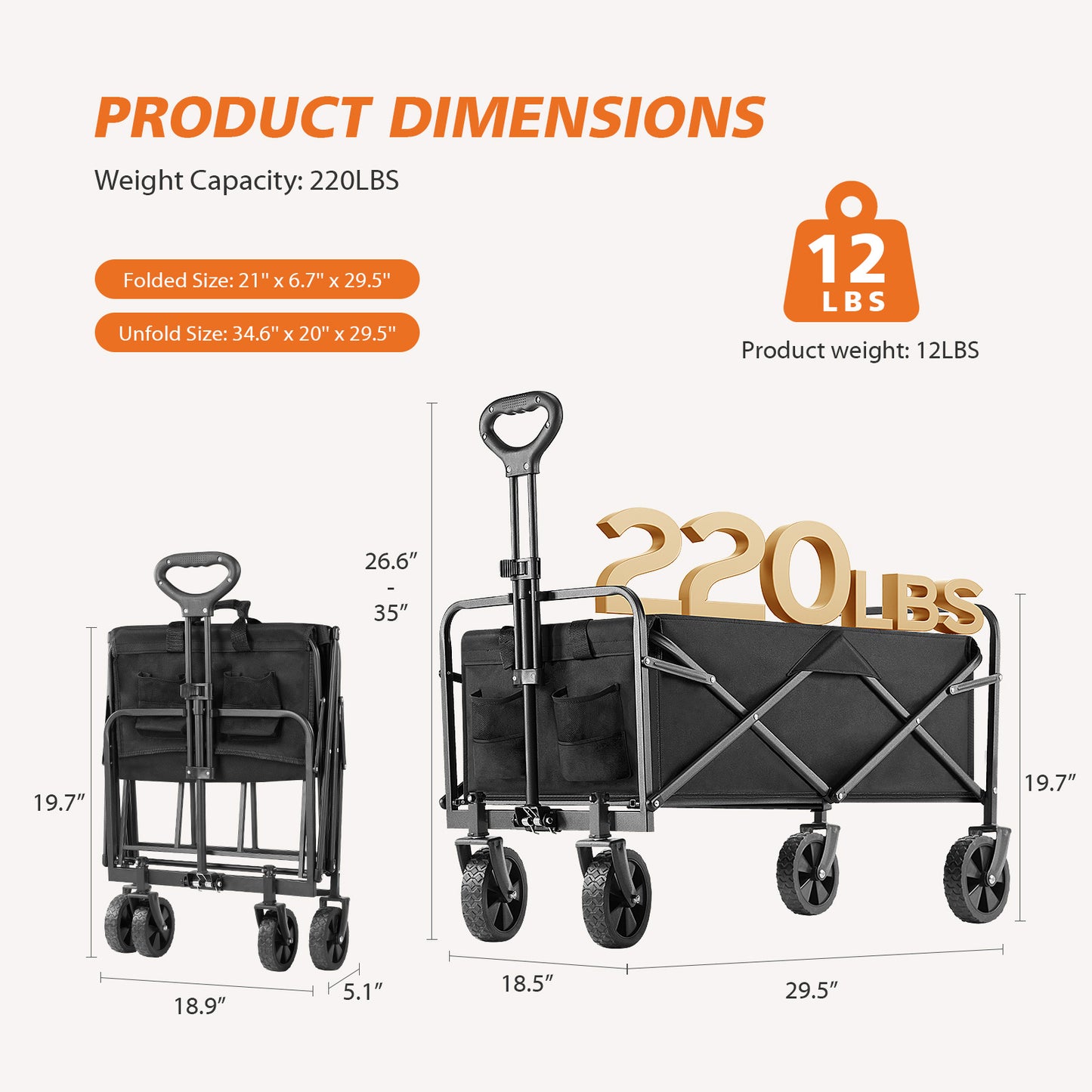 Heavy-Duty Foldable Outdoor Cart