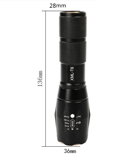 Portable Zoomable Mini LED Flashlight