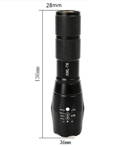 Portable Zoomable Mini LED Flashlight