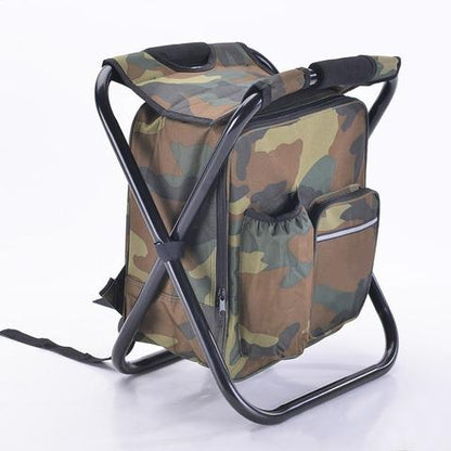 Multifunction Folding Stool/Cooler Backpack