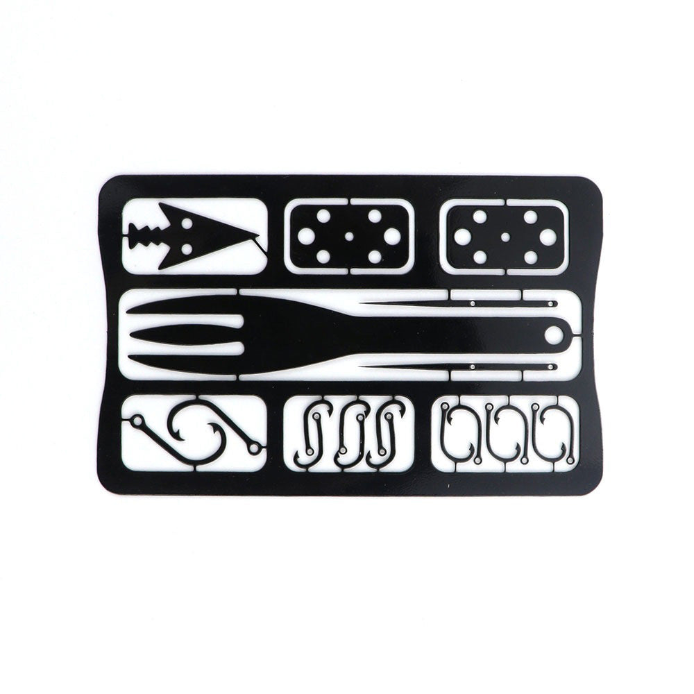 Multifunctional Field Survival Tool Card & Portable Fishing Hook Card