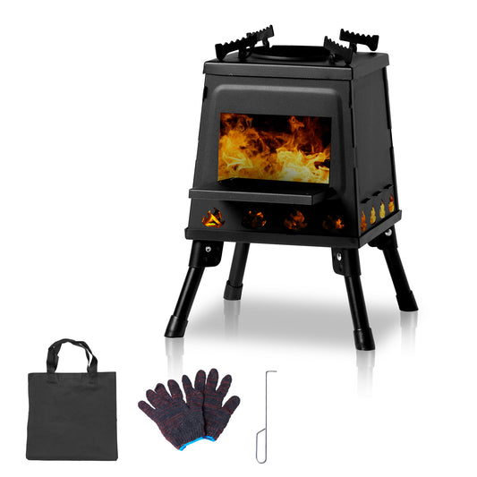 Black Wrought Iron Portable Camping Stove