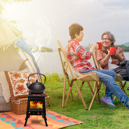 Black Wrought Iron Portable Camping Stove