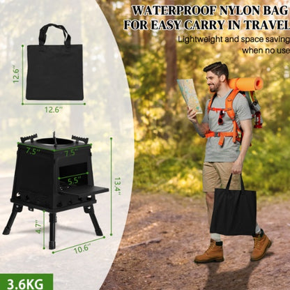 Black Wrought Iron Portable Camping Stove