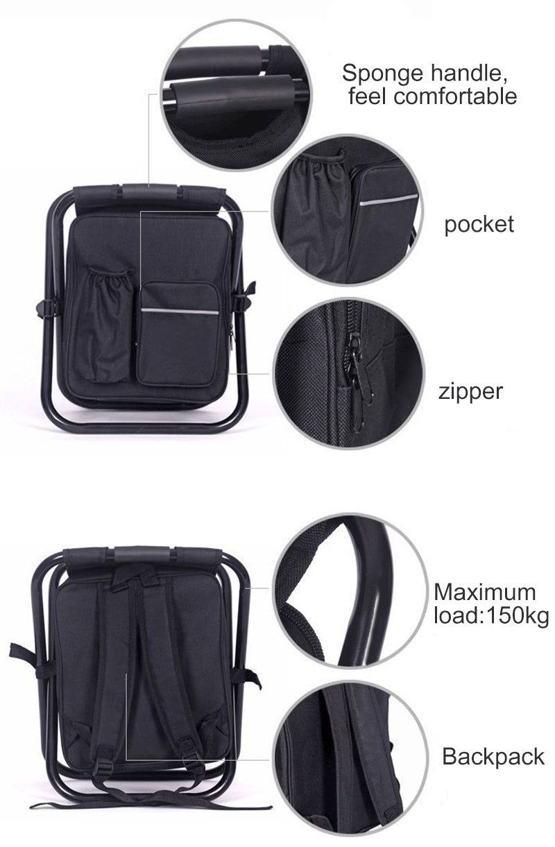 Multifunction Folding Stool/Cooler Backpack