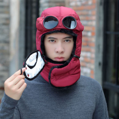 Fluff Thermal Bomber Hat w/ mask,scarf, & goggles