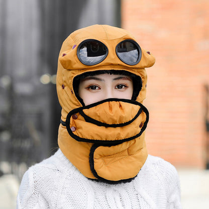 Fluff Thermal Bomber Hat w/ mask,scarf, & goggles