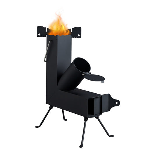 Black Wrought Iron Rocket Stove