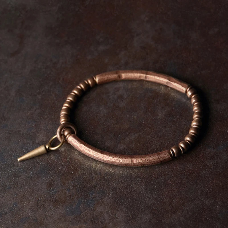 Hammered Pure Copper Bracelet Vintage Processed Bracelet