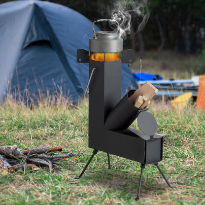 Black Wrought Iron Rocket Stove