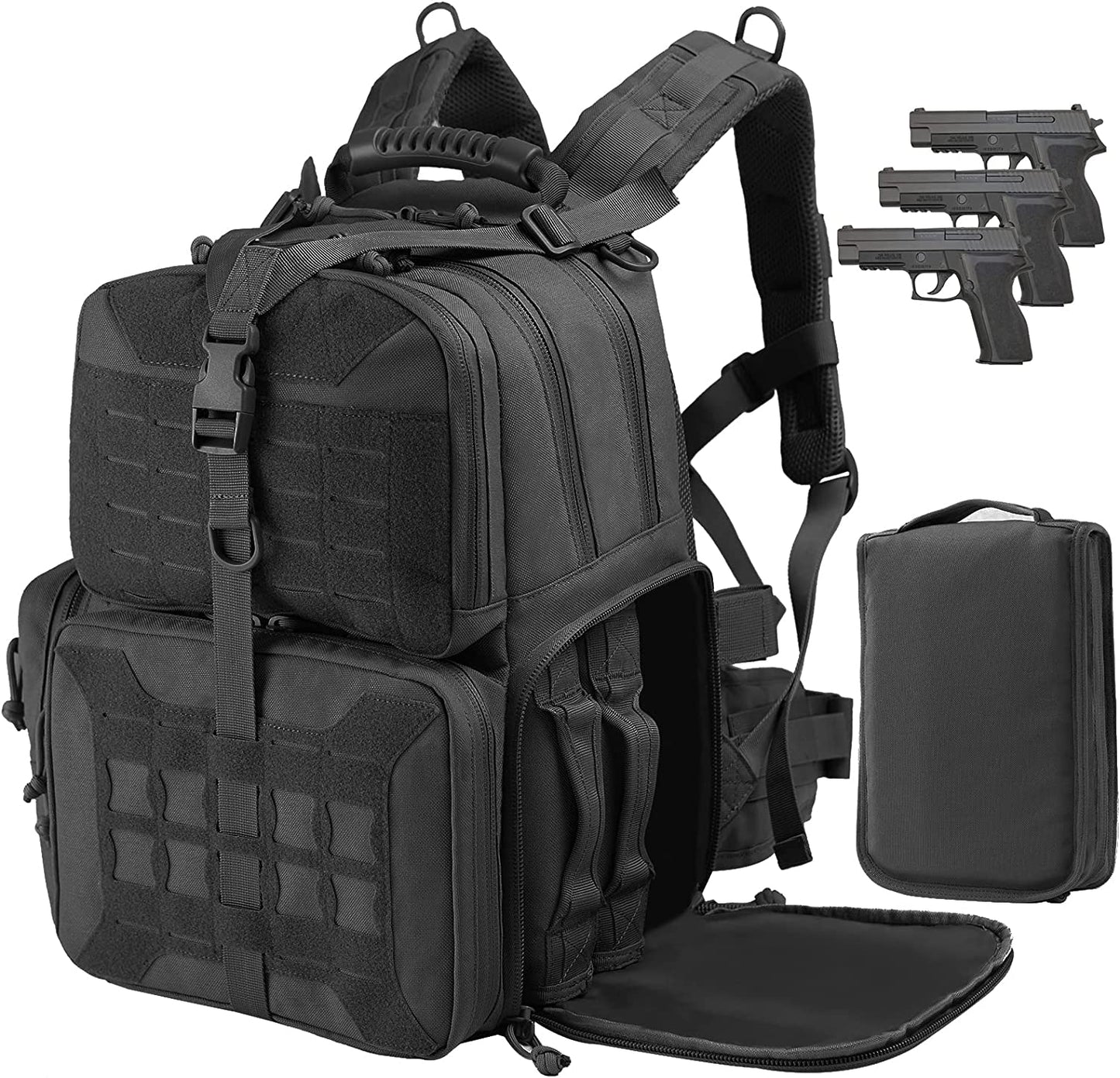 Tactical Backpack + 3 Pistol Carrying Case