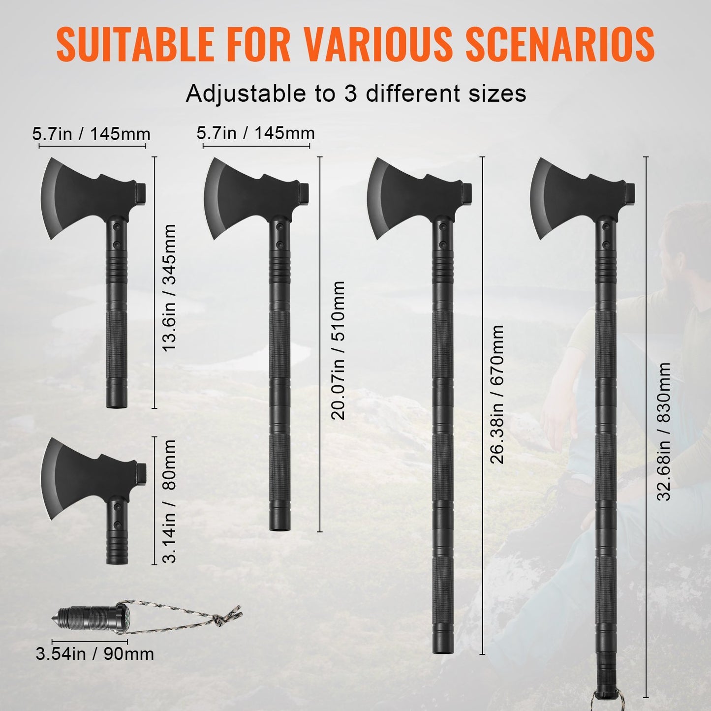 16-in-1 Vevor Survival Shovel Axe