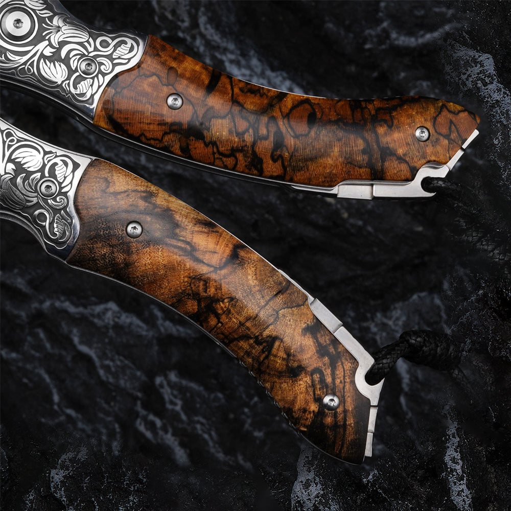 Damascus Steel Folding Knife