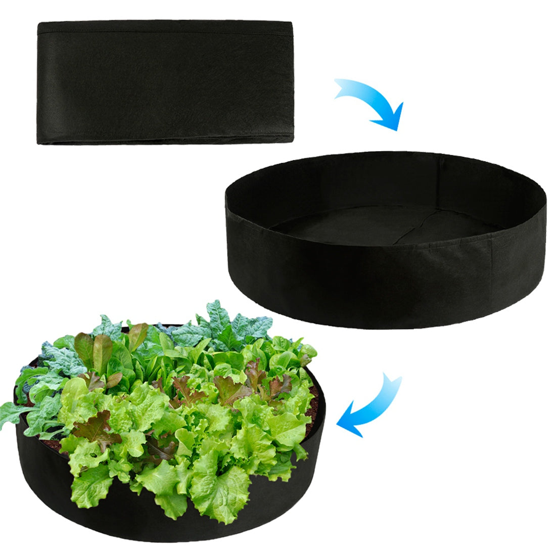 Reusable Felt Raised Round Garden Bed