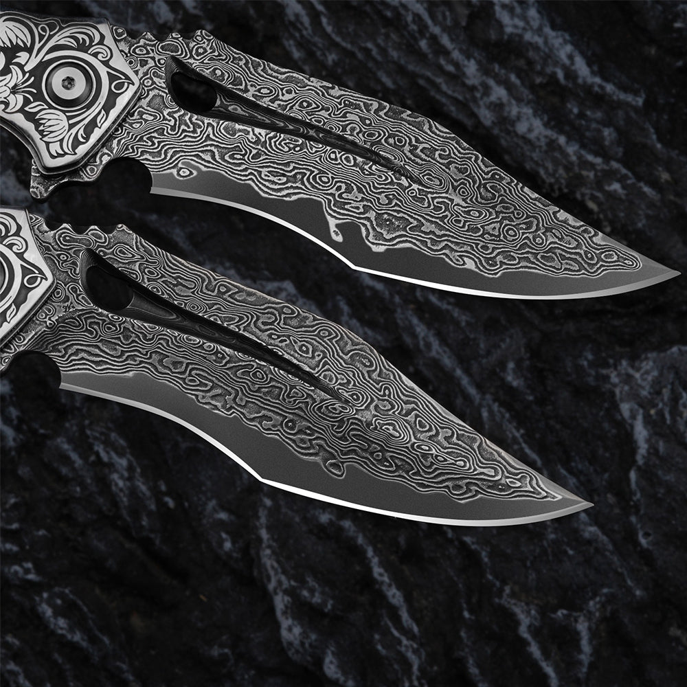 Damascus Steel Folding Knife