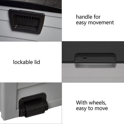 75gal 30lb Black Lid Plastic Storage Box