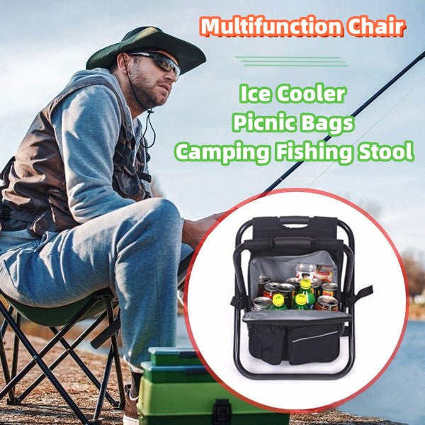 Multifunction Folding Stool/Cooler Backpack